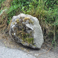 Roadside ragstone boulder