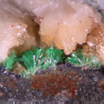 Annabergite,[Nickel Arsenate], KM3 Mine, Agios Konstandinos, Lavrion, Greece