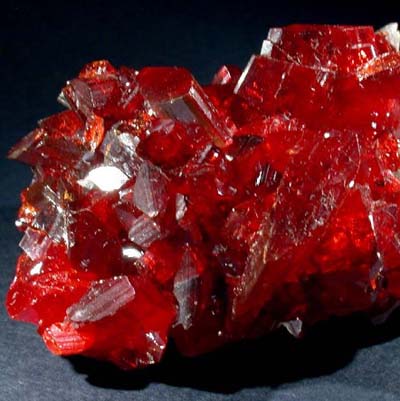 Bright red realgar from Shimen, Hunan Province, China