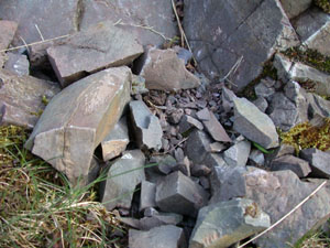 Site No. 10 - Brathay Flags downstream of the Dent Fault are Silurian mudstone that was uplifted by as much as 2.5Km