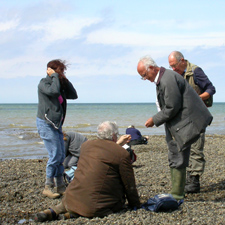 Adrian was kept busy all day identifying fossil finds